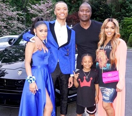 Rasheeda with her son, Ky Frost, Karter Frost & husband Kirk Frost