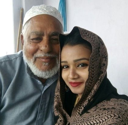 Neha Naaz with her grandfather