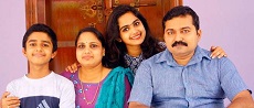 Devika Sanjay with her mom Shreelatha, dad Sanjay, and brother