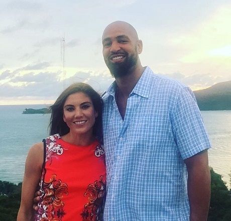 Hope Solo with husband, Jerramy Stevens