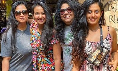 Sonal Devraj with her friends including her best friend Nicole Concessao