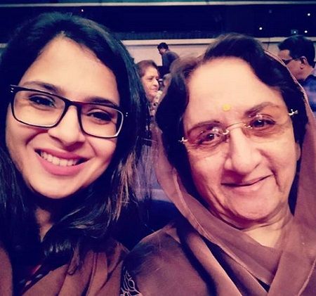 Tulsi Kapoor with her grandmother Neila Devi