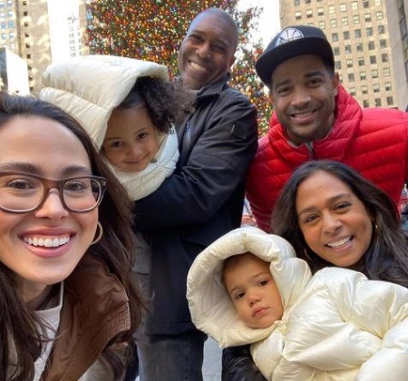 Maya Harris with her family