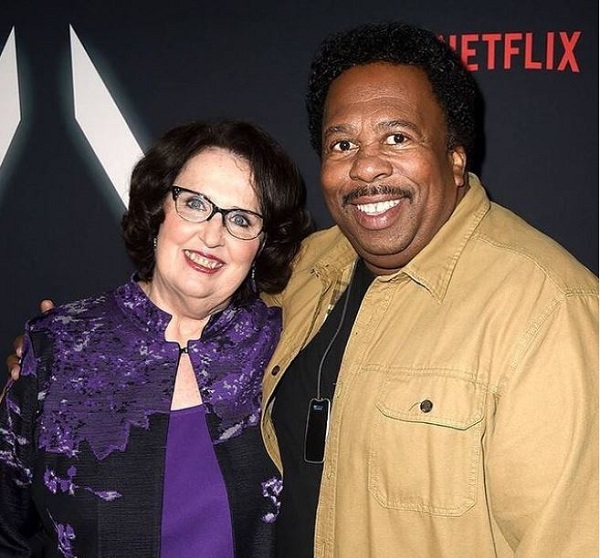 Phyllis Smith with her Co-Star at Netflix Original The OA's Red Carpet