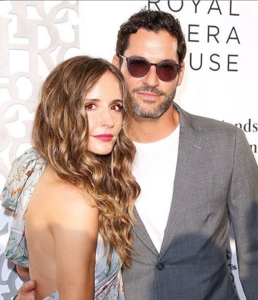 Tom Ellis with his Wife Meaghan Oppenheimer at the American friends of Covent Garden 50th celebration Party