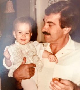 Childhood picture of Jessimae with her father Joseph Joe Peluso