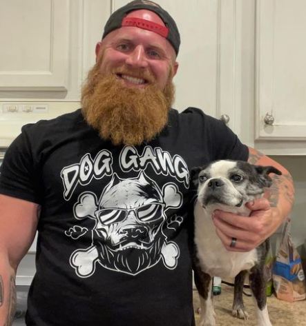 Ginger with his dog