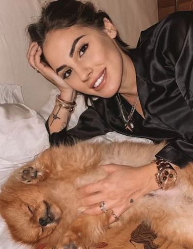 Giulia with her dog