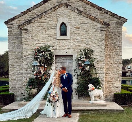 Wedding picture of Cameron Champ and his wife Jessica Birdsong Champ