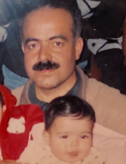 Nour Kamar with her father