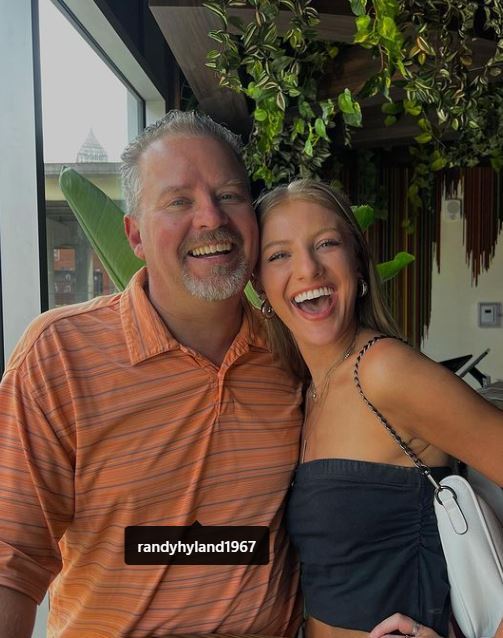 Paige Hyland with her father